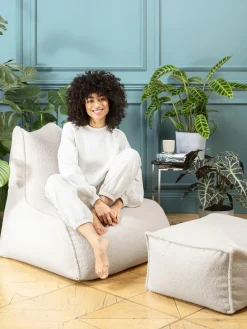 Magma Puf en tejido bouclé Woolly