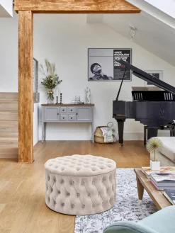 Westwing Collection Puf grande de terciopelo Chiara, con espacio de almacenamiento^ Pufs Y Otomanos|Pufs Y Otomanos