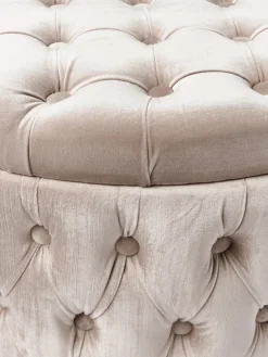 Westwing Collection Puf grande de terciopelo Chiara, con espacio de almacenamiento^ Pufs Y Otomanos|Pufs Y Otomanos