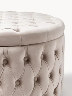Westwing Collection Puf grande de terciopelo Chiara, con espacio de almacenamiento^ Pufs Y Otomanos|Pufs Y Otomanos