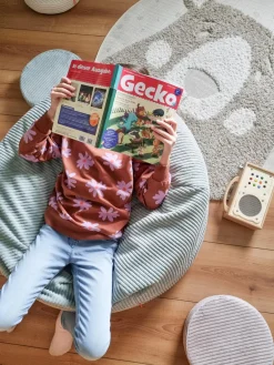 Niños Funzy Puf infantil artesanal de pana Flora