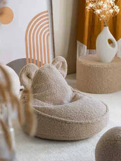 Wigiwama Puf infantil de borreguillo Bear^Niños Decoración Infantil|Puf Infantiles