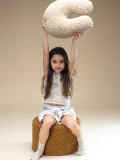 Niños Wigiwama Puf infantil de borreguillo Sugar, Ø 40 cm