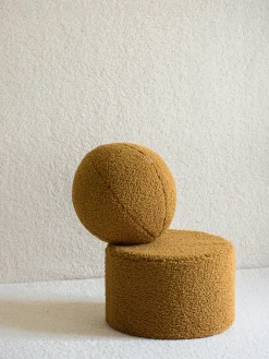 Niños Wigiwama Puf infantil de borreguillo Sugar, Ø 40 cm