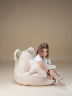 Wigiwama Puf infantil de borreguillo Bear^Niños Decoración Infantil|Puf Infantiles
