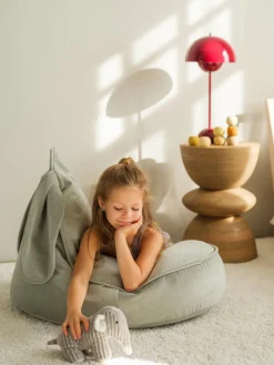 Wigiwama Puf infantil de terciopelo Bunny^Niños Decoración Infantil|Puf Infantiles