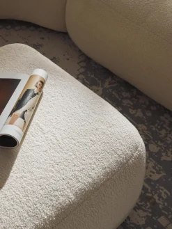 Westwing Collection Puf reposapiés de borreguillo Sofia^ Reposapiés|Sofás