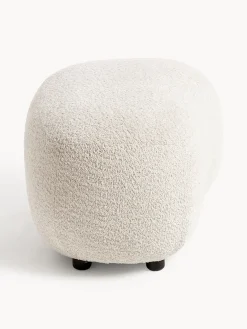 Westwing Collection Puf reposapiés de borreguillo bouclé Alba