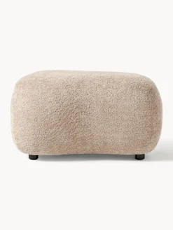 Westwing Collection Puf reposapiés de borreguillo bouclé Alba