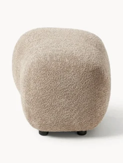 Westwing Collection Puf reposapiés de borreguillo bouclé Alba