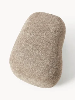 Westwing Collection Puf reposapiés de borreguillo bouclé Alba