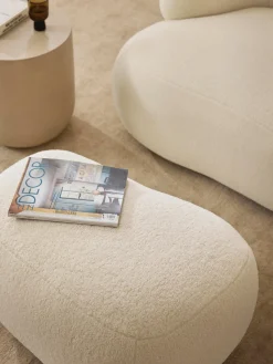 Westwing Collection Puf reposapiés de borreguillo Alba^ Reposapiés|Sofás