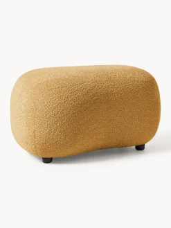 Westwing Collection Puf reposapiés de borreguillo bouclé Alba^ Reposapiés|Sofás