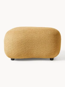 Westwing Collection Puf reposapiés de borreguillo bouclé Alba^ Reposapiés|Sofás