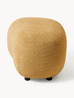 Westwing Collection Puf reposapiés de borreguillo bouclé Alba^ Reposapiés|Sofás