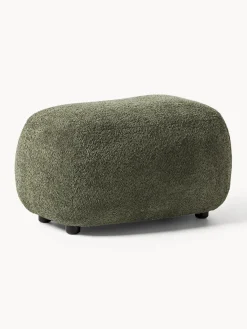 Westwing Collection Puf reposapiés de borreguillo bouclé Alba^ Reposapiés|Sofás