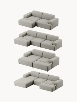 Westwing Collection Puf reposapiés de pana grande Melva, 116 x 42 cm^ Reposapiés|Sofás