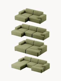 Westwing Collection Puf reposapiés de pana grande Melva, 116 x 42 cm^ Reposapiés|Sofás