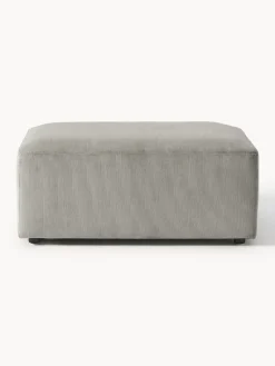 Westwing Collection Puf reposapiés de pana Melva, An 99 x F 72 cm