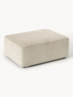 Westwing Collection Puf reposapiés de pana Melva, An 99 x F 72 cm^ Reposapiés|Sofás