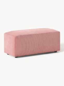 Westwing Collection Puf reposapiés de pana Melva, An 99 x F 42 cm^ Reposapiés|Sofás