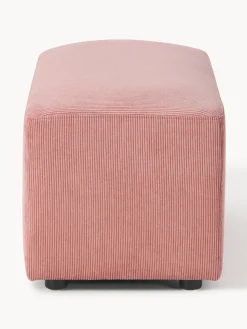 Westwing Collection Puf reposapiés de pana Melva, An 99 x F 42 cm^ Reposapiés|Sofás