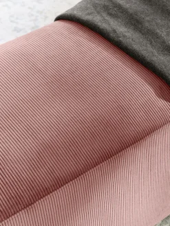 Westwing Collection Puf reposapiés de pana Melva, An 99 x F 42 cm^ Reposapiés|Sofás