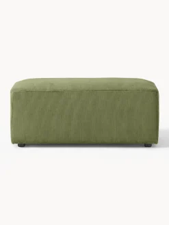 Westwing Collection Puf reposapiés de pana Melva, An 99 x F 42 cm^ Reposapiés|Sofás