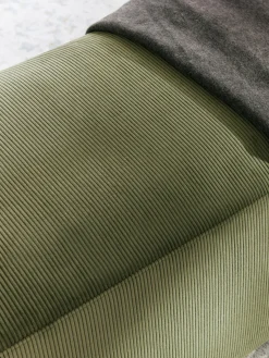 Westwing Collection Puf reposapiés de pana Melva, An 99 x F 42 cm^ Reposapiés|Sofás