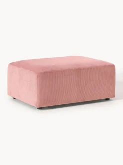Westwing Collection Puf reposapiés de pana Melva, An 99 x F 72 cm^ Reposapiés|Sofás