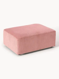 Westwing Collection Puf reposapiés de pana Melva, An 99 x F 72 cm^ Reposapiés|Sofás