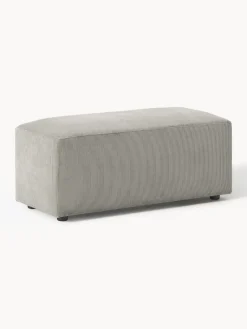 Westwing Collection Puf reposapiés de pana Melva, 99 x 42 cm