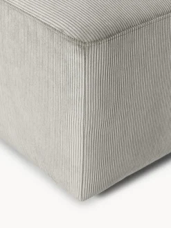 Westwing Collection Puf reposapiés de pana Melva, 99 x 42 cm