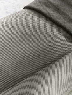 Westwing Collection Puf reposapiés de pana Melva, 99 x 42 cm