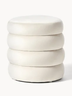 Westwing Collection Puf reposapiés de terciopelo Alto