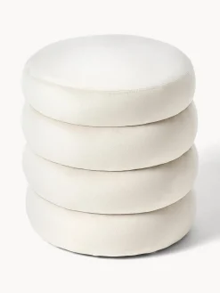 Westwing Collection Puf reposapiés de terciopelo Alto