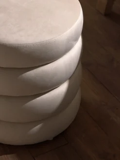 Westwing Collection Puf reposapiés de terciopelo Alto