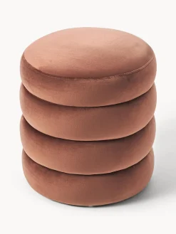 Westwing Collection Puf reposapiés de terciopelo Alto