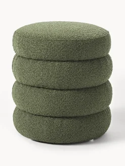 Westwing Collection Puf reposapiés en tejido bouclé Alto