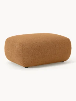 Westwing Collection Puf reposapiés en tejido bouclé Sofia
