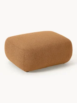 Westwing Collection Puf reposapiés en tejido bouclé Sofia
