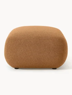Westwing Collection Puf reposapiés en tejido bouclé Sofia