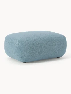 Westwing Collection Puf reposapiés en tejido bouclé Sofia