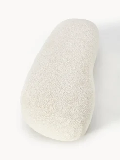 Westwing Collection Puf reposapiés grande de borreguillo bouclé Alba^ Reposapiés|Sofás