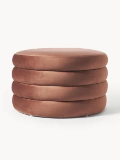 Westwing Collection Puf reposapiés grande de terciopelo con espacio de almacenamiento Alto^ Pufs Y Otomanos