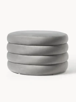 Westwing Collection Puf reposapiés grande de terciopelo con espacio de almacenamiento Alto^ Pufs Y Otomanos