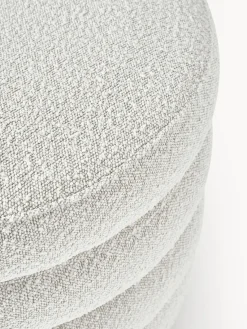 Westwing Collection Puf reposapiés grande en tejido bouclé con espacio de almacenamiento Alto