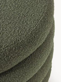 Westwing Collection Puf reposapiés grande en tejido bouclé con espacio de almacenamiento Alto