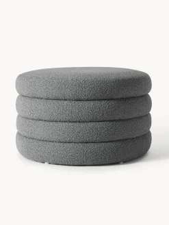 Westwing Collection Puf reposapiés grande en tejido bouclé con espacio de almacenamiento Alto^ Pufs Y Otomanos