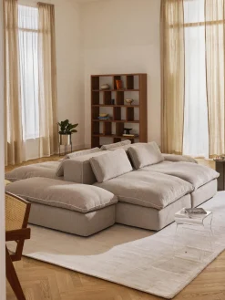 Westwing Collection Puf reposapiés grande Felix^ Reposapiés|Sofás